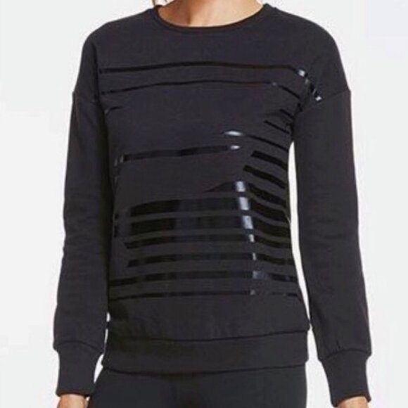 Fabletics Snowshoe Pullover Sweater Sweatshirt Black Small - Picture 1 of 8